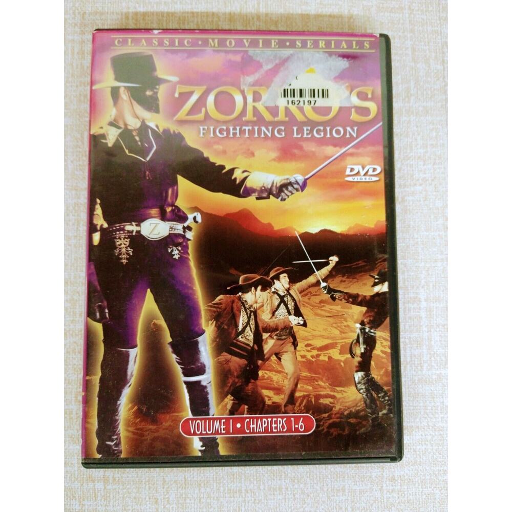 DVD Zorros Fighting Legion Volume 1‎ (Chapters 1-6) Classic 1939 B&W 112 Min